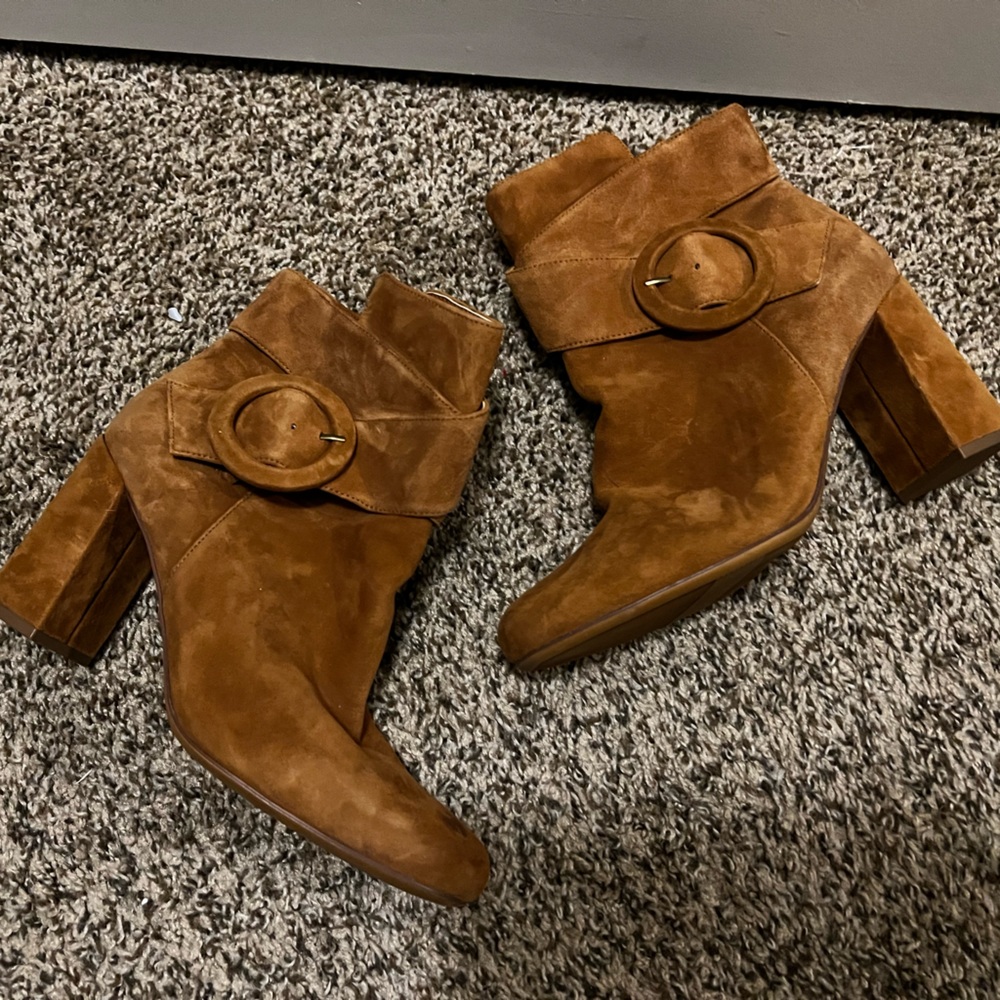 Tan booties